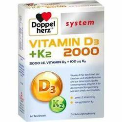 DOPPELHERZ Vitamin D3 2000+K2
